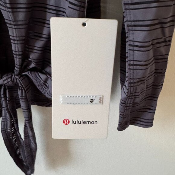 Lululemon Tie Your Practice Long Sleeve *Stripe Moonwalk - Picture 5 of 12